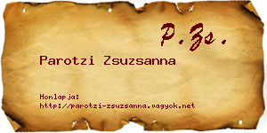 Parotzi Zsuzsanna névjegykártya